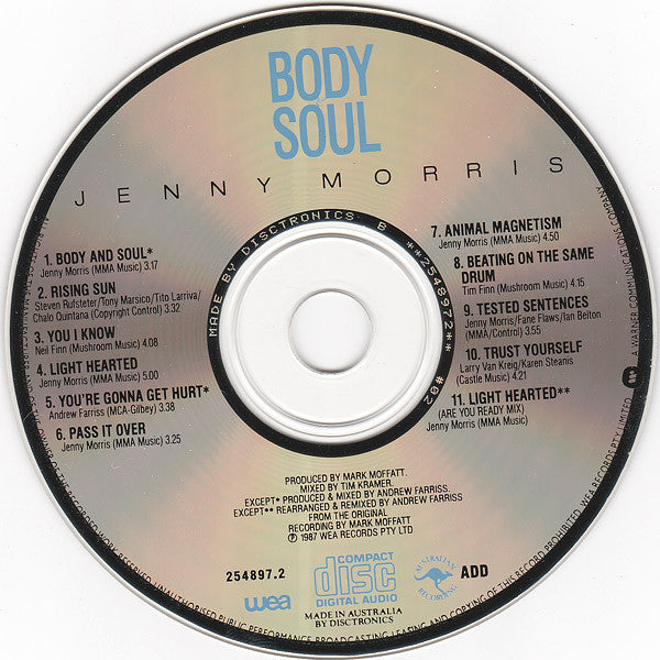 Jenny Morris : Body & Soul (CD, Album, RE)