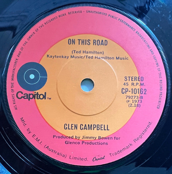 Glen Campbell : I Knew Jesus (Before He Was A Star) (7", Single)
