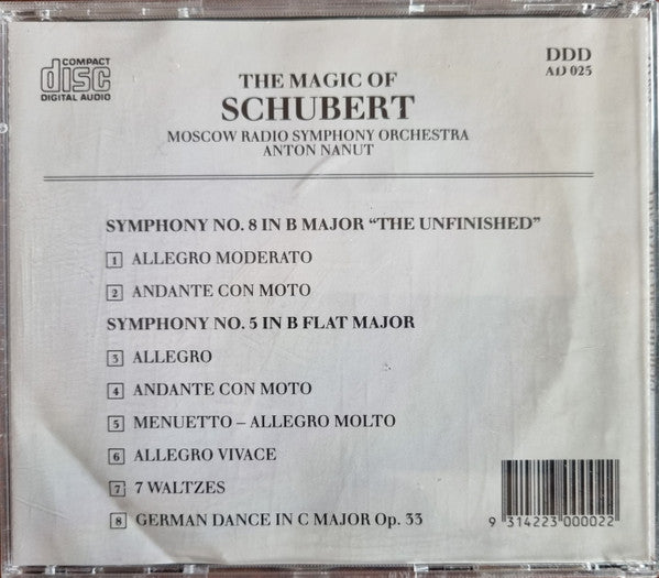 Moscow Radio Symphony Orchestra (2), Anton Nanut (2), Franz Schubert : The Magic Of Schubert (CD, Comp)