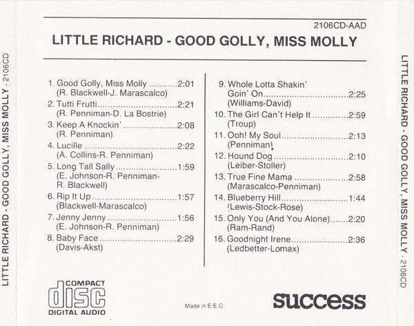 Little Richard : Good Golly Miss Molly (CD, Comp)