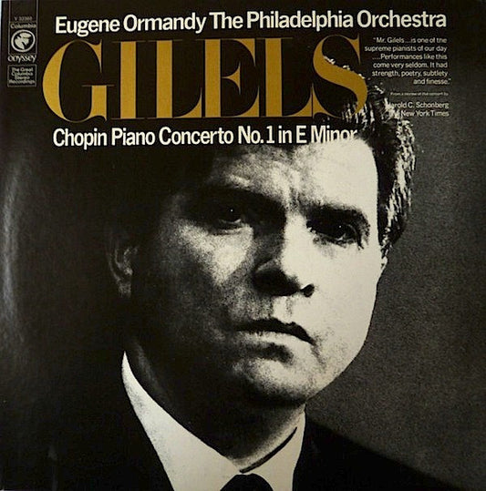 Frédéric Chopin - Eugene Ormandy, The Philadelphia Orchestra, Emil Gilels : Chopin Piano Concerto No.1 In E Minor (LP)