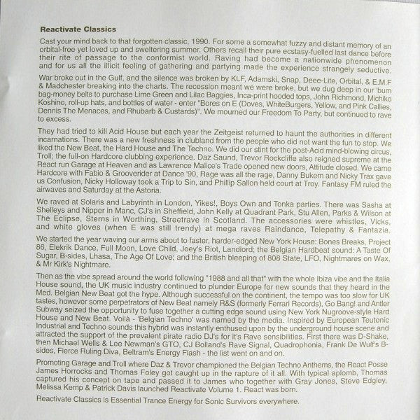 Various : Reactivate Classics (2xCD, Comp)