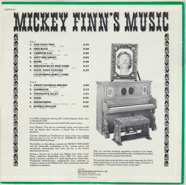 Fred E. Finn : Mickey Finn's Music (LP, Album, Ora)
