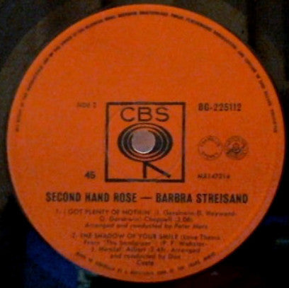 Barbra Streisand : Second Hand Rose (7", EP)