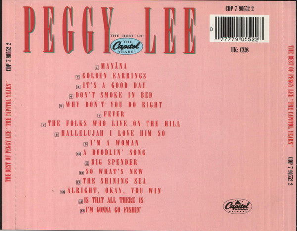 Peggy Lee : The Best Of Peggy Lee "The Capitol Years" (CD, Comp)