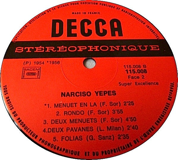 Narciso Yepes : Jeux Interdits  (LP, RE)