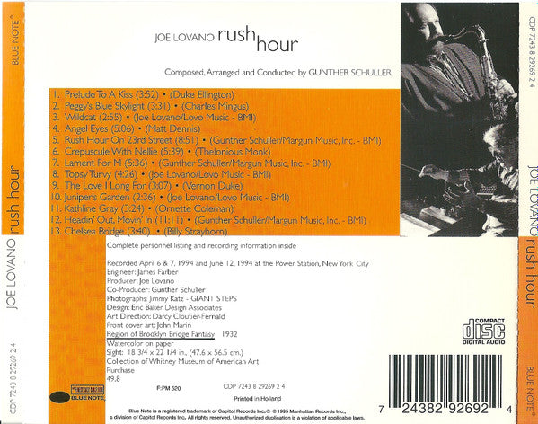 Joe Lovano : Rush Hour (CD, Album)