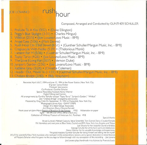 Joe Lovano : Rush Hour (CD, Album)