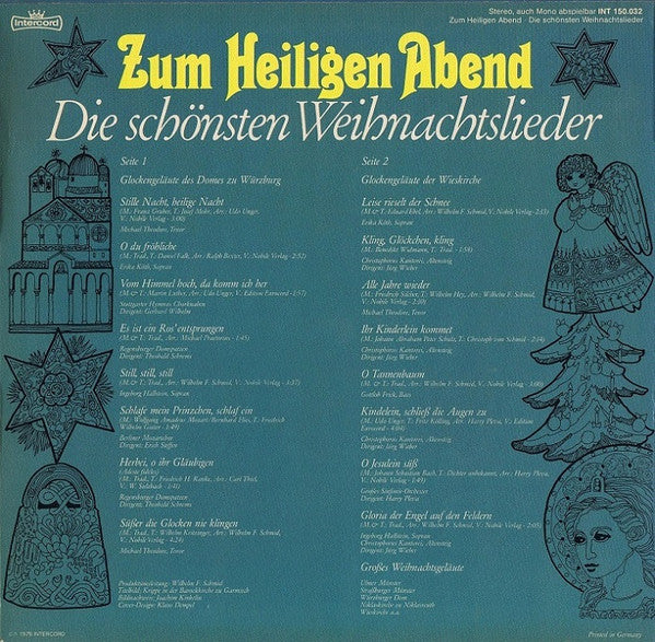 Various : Zum Heiligen Abend - Die Schönsten Weihnachtslieder (LP)