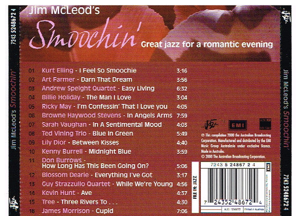 Various : Jim Mcleod's Smoochin' - Great Jazz For A Romantic Evening (CD, Comp)