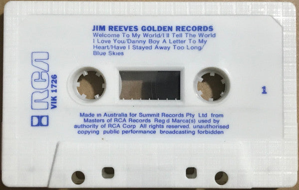 Jim Reeves : Jim Reeves Golden Records (Cass, Comp)
