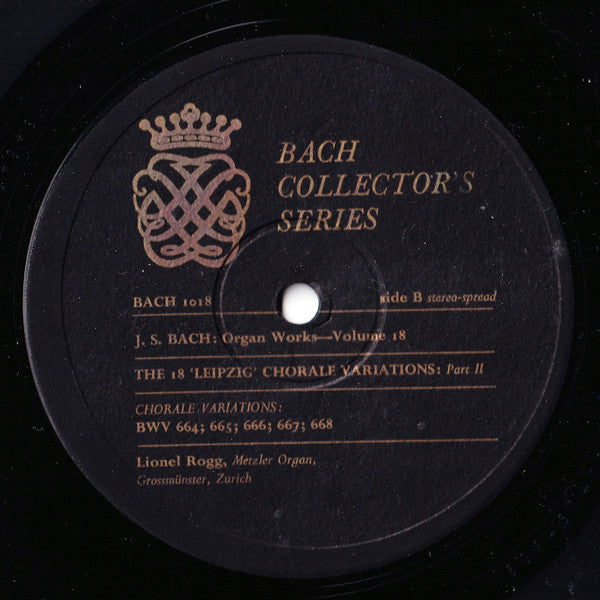 Johann Sebastian Bach, Lionel Rogg : Organ Works Volume 18 (LP)