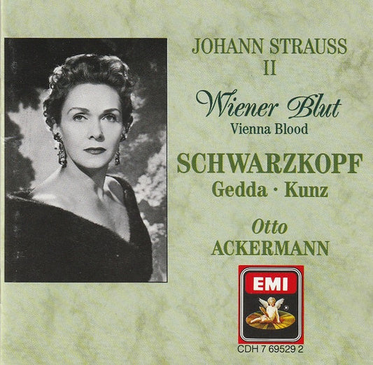 Johann Strauss II* – Schwarzkopf* • Gedda* • Kunz* / Otto Ackermann : Wiener Blut • Vienna Blood (CD, Album, Mono, RE, RM)