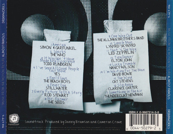 Various : Almost Famous (Music From The Motion Picture) (CD, Comp)