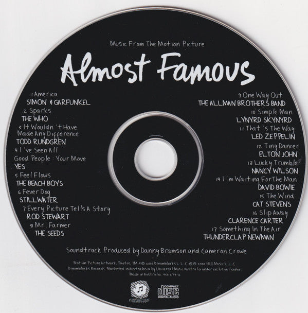Various : Almost Famous (Music From The Motion Picture) (CD, Comp)