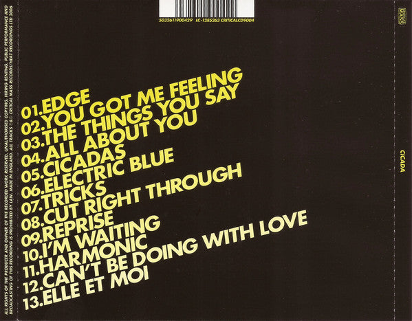 Cicada : Cicada (CD, Album)