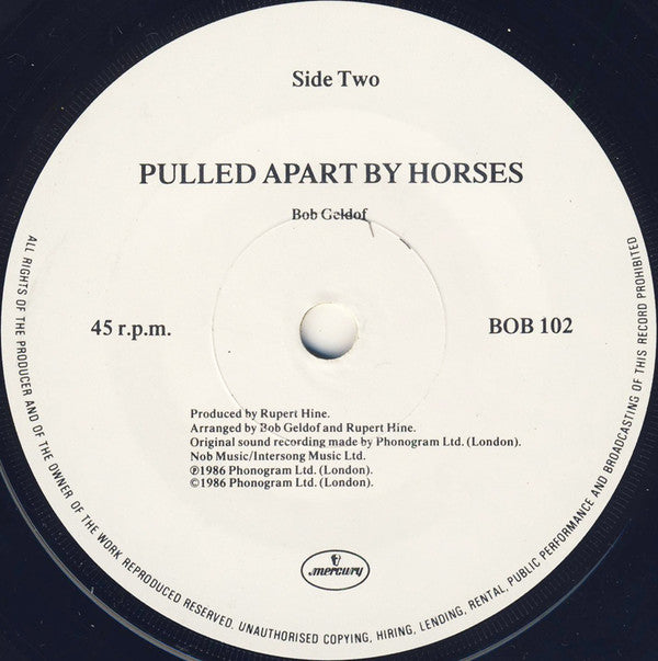 Bob Geldof : Love Like A Rocket (7", Single)