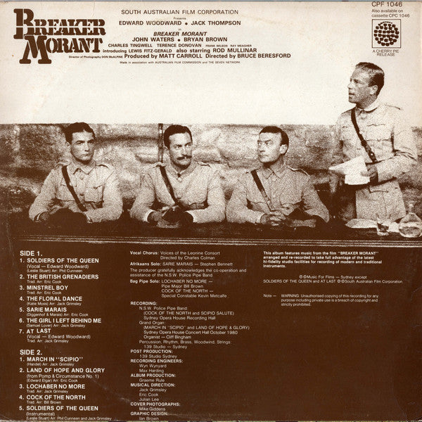 Edward Woodward, The Breaker Concert Orchestra, The Leonine Consort : Breaker Morant (Music From The Film) (LP, Album)