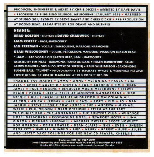 Header : On High St. (CD, Album)