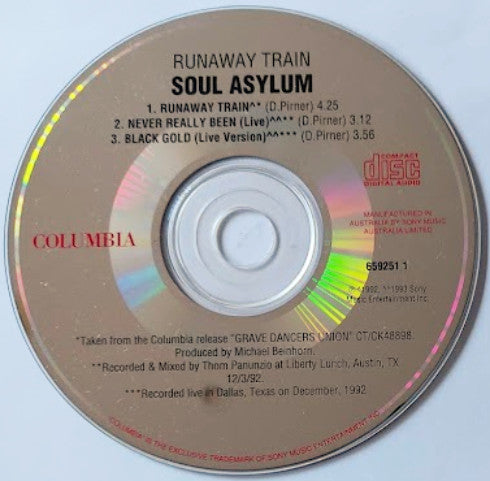 Soul Asylum (2) : Runaway Train (CD, Single)