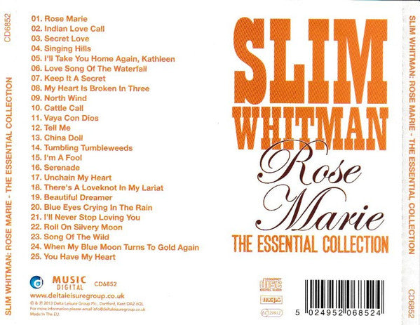 Slim Whitman : Rose Marie (CD, Comp)