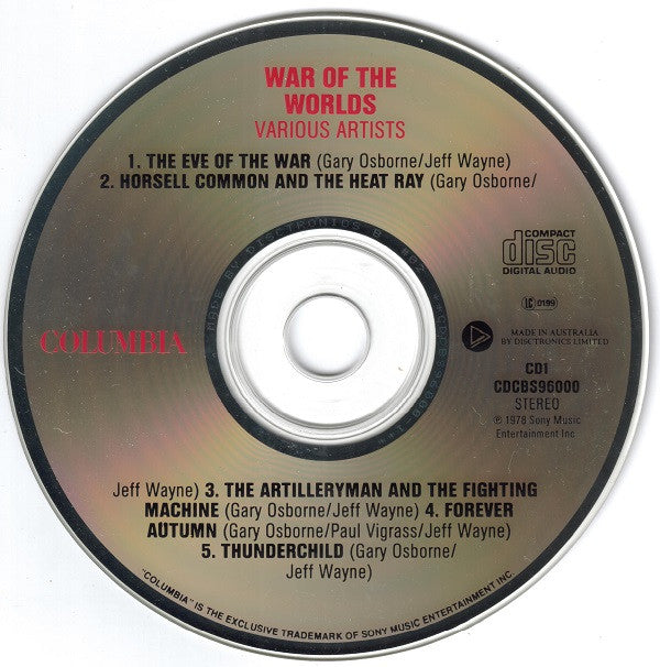 Jeff Wayne : The War Of The Worlds (2xCD, Album, RE)