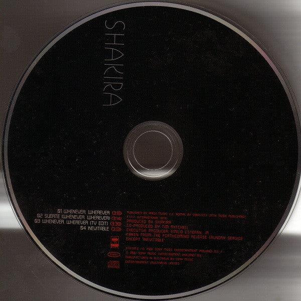Shakira : Whenever, Wherever (CD, Single)