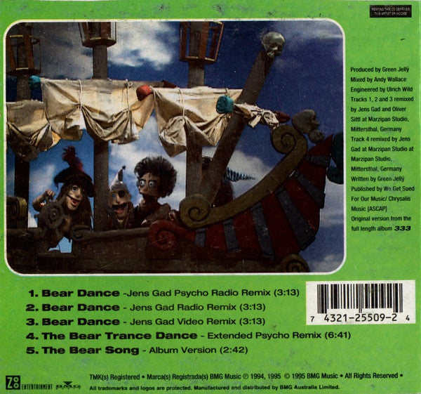 Green Jellÿ : The Bear Song (CD, Single)