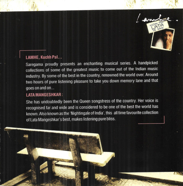 Lata Mangeshkar : Lamhe: Kuchh Pal Lata Ke Sang (2xCD, Comp)