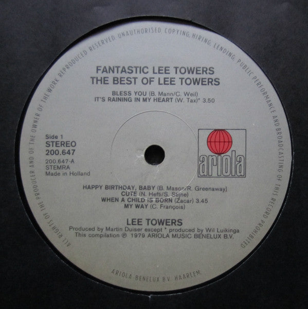 Lee Towers : The Best Of Lee Towers (LP, Comp)
