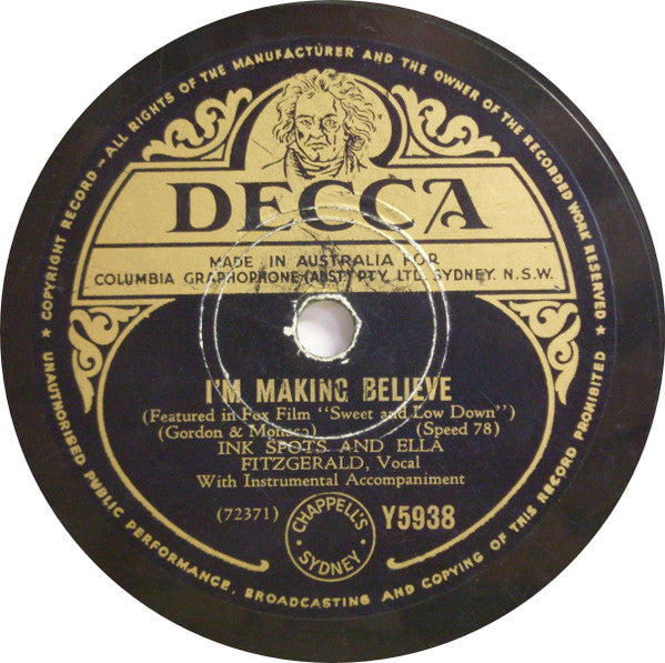 Ink Spots* And Ella Fitzgerald : I'm Making Believe / Into Each Life Some Rain Must Fall (Shellac, 10")