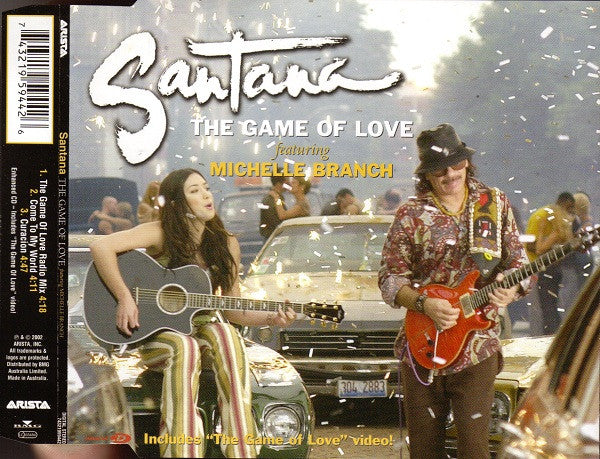 Santana Featuring Michelle Branch : The Game Of Love (CD, Maxi, Enh)
