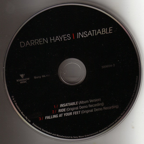 Darren Hayes : Insatiable (CD, Single)