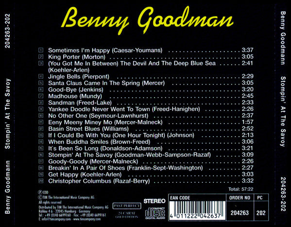 Benny Goodman : Stompin' At The Savoy (CD, Comp)