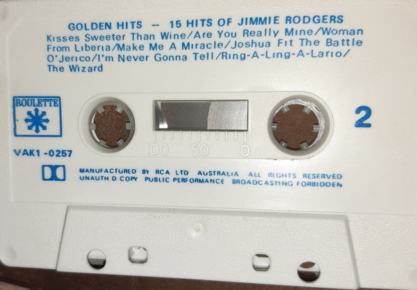 Jimmie Rodgers (2) : 15 Hits Of Jimmie Rodgers Golden Hits. (Cass, Comp, Dol)