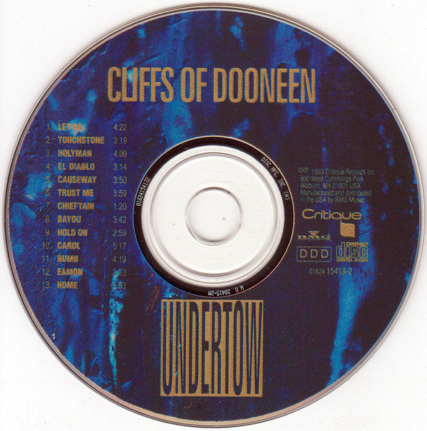 Cliffs Of Dooneen : Undertow (CD, Album)