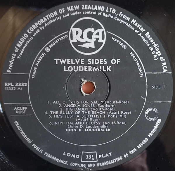 John D. Loudermilk : 12 Sides Of John D. Loudermilk (LP, Album)