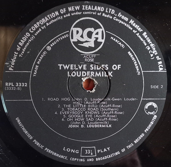 John D. Loudermilk : 12 Sides Of John D. Loudermilk (LP, Album)