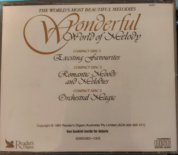 Various : Wonderful World Of Melody  (3xCD, Comp)