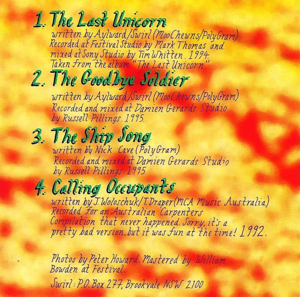 Swirl (5) : The Last Unicorn EP (CD, EP)