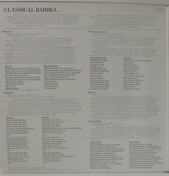 Barbra Streisand : Classical ... Barbra (LP, Album, RE, Gat)