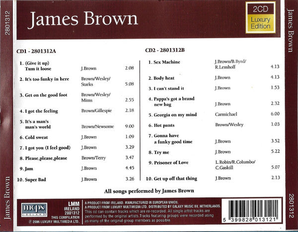 James Brown : 2CD Luxury Edition (2xCD, Comp + Box)