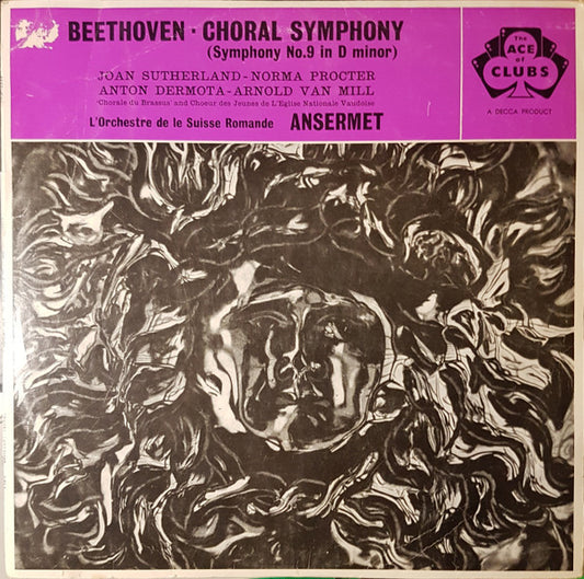 Ludwig Van Beethoven, Joan Sutherland, Norma Procter, Anton Dermota, Arnold van Mill, Chorale Du Brassus, Chœur Des Jeunes De L'Église National Vaudoise, L'Orchestre De La Suisse Romande, Ernest Ansermet : Choral Symphony (Symphony No.9 In D Minor) (LP, Mono)