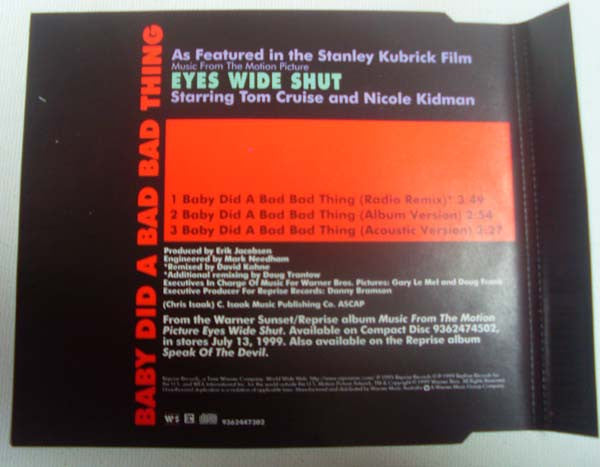 Chris Isaak : Baby Did A Bad Bad Thing (CD, Single)