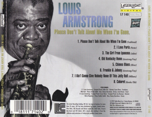 Louis Armstrong : Please Don't Talk About Me When I'm Gone (CD, Comp, RM)