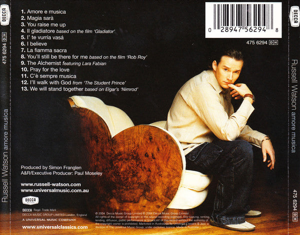 Russell Watson : Amore Musica (CD, Album)