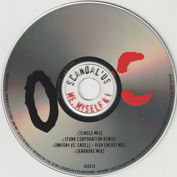 Scandal'Us : Me, Myself & I (CD, Single)