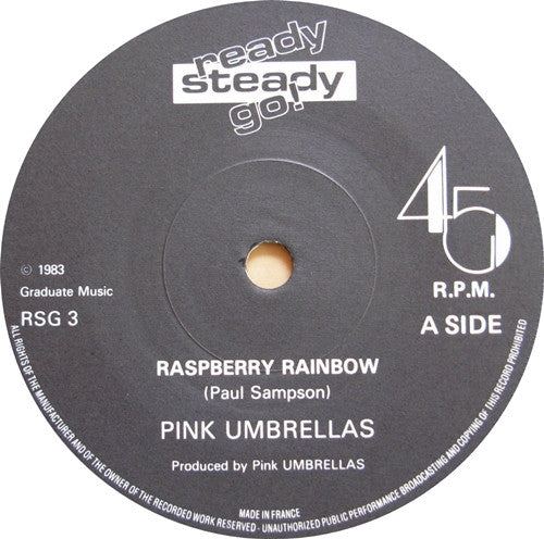 Pink Umbrellas (2) : Raspberry Rainbow (7", Single)