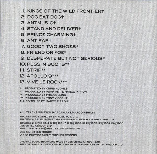 Adam Ant : Hits (CD, Comp, RE)