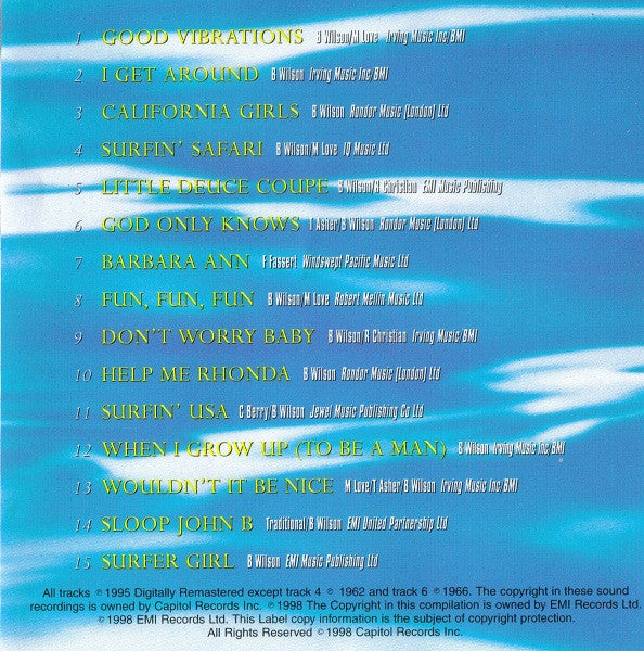 The Beach Boys : Greatest Hits (CD, Comp, Mono)